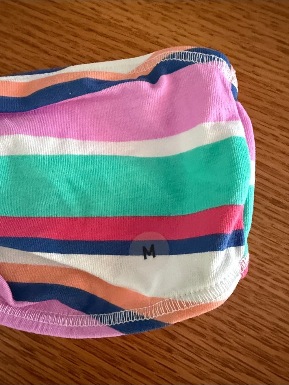 aerie Juniors Striped Bandeau in Pink, Teal & Coral